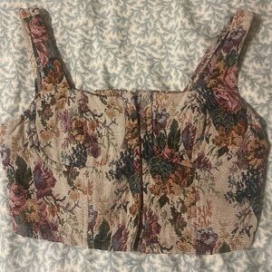NWT Corset Floral Pattern Top